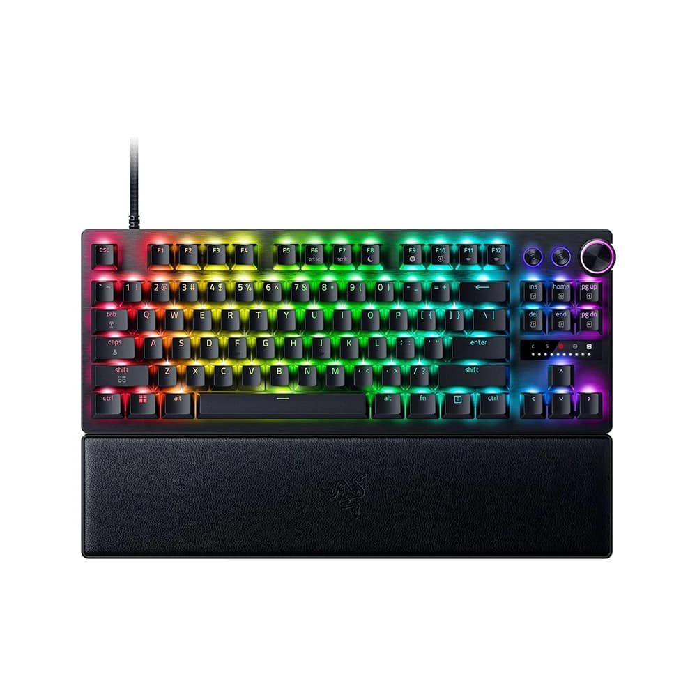 Razer Huntsman V3 Pro Tenkeyless Gaming Keyboard Black, 8KHz HyperPolling, Analog Optical Switches, Snap Tap, Rapid Trigger