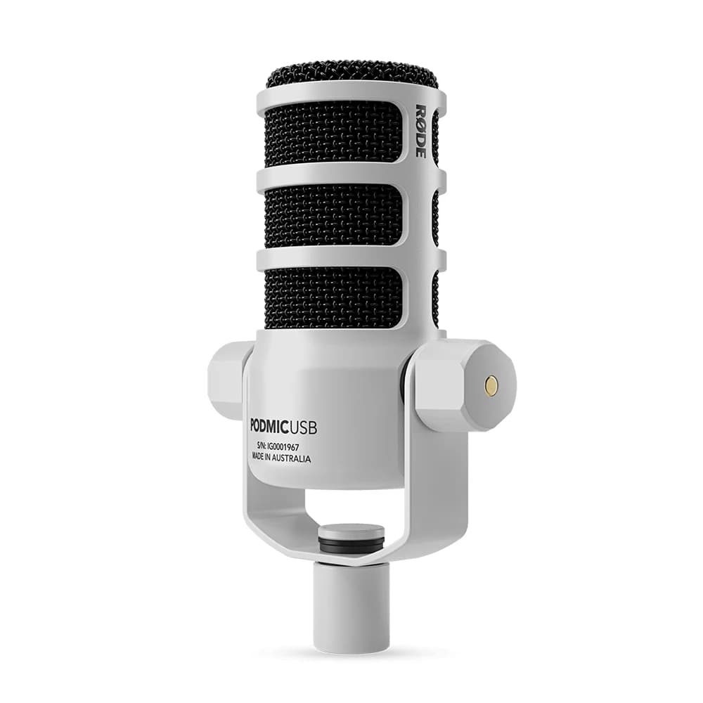 Rode PodMic USB Dynamic Broadcast Microphone White, USB-C connectivity, Windows & IOS, 20Hz - 20kHz