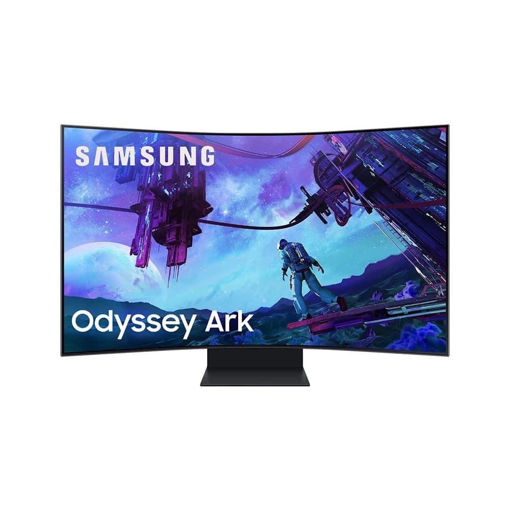 SAMSUNG G97NC Odyssey Ark Curved Gaming Monitor Black, 55" UHD 165Hz Display, 16 9 Quantum Mini-LED Panel, 1ms (GtG) Response TIme, 1.07B Colors with HDR10+, Quad Speakers, Remote