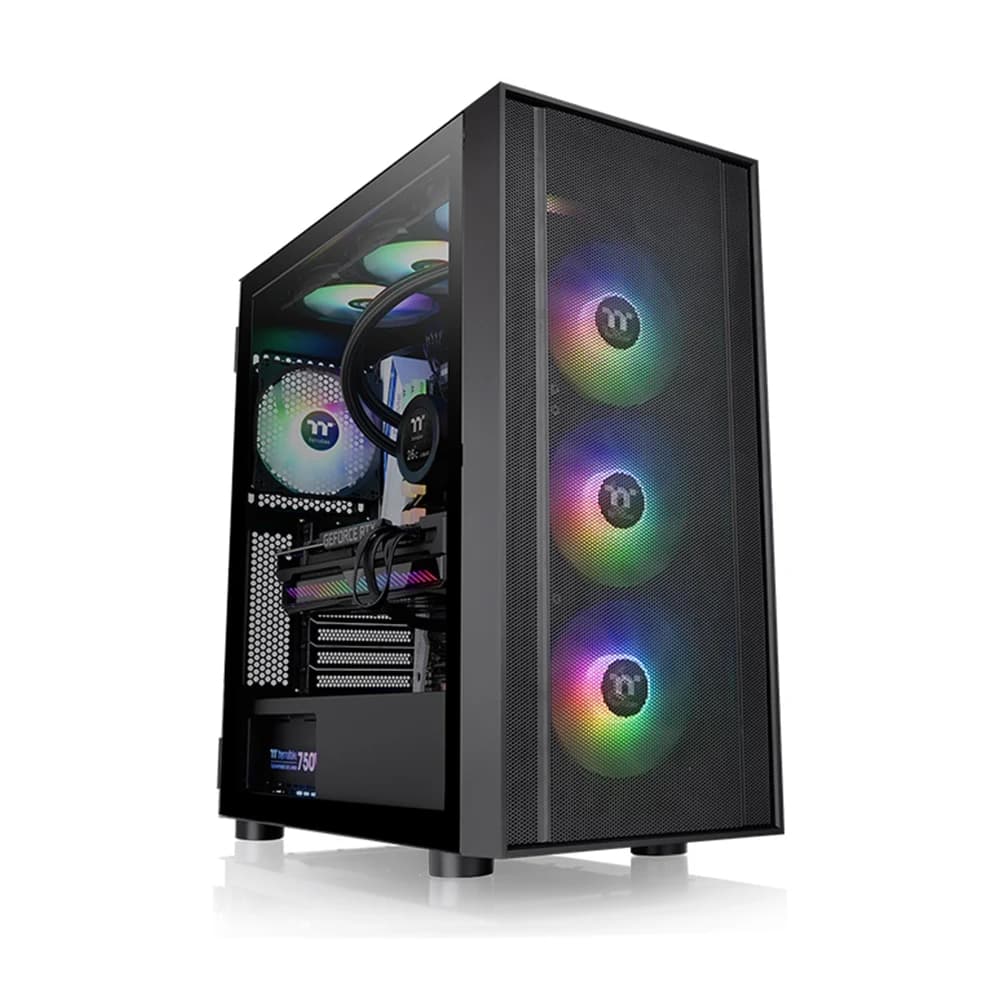 Thermaltake H570 TG ARGB Mid Tower Chassis PC Case Black