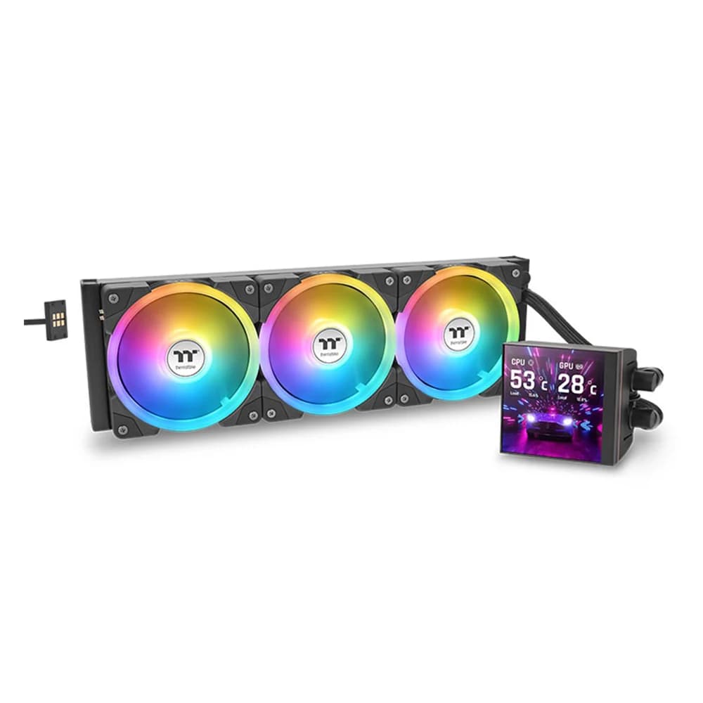 Thermaltake MAGFloe 420 Ultra ARGB Sync AIO Liquid Cooler Black, PWM 1500~3300 RPM, 12V, Micro USB to USB (9PIN), Copper, 460mm Tube
