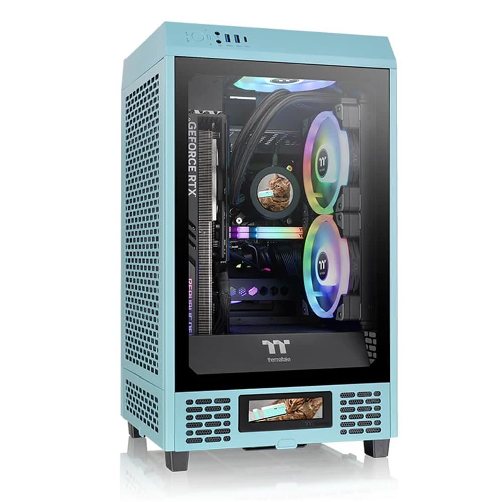 Thermaltake The Tower 200 Turquoise Mini Chassis PC Case