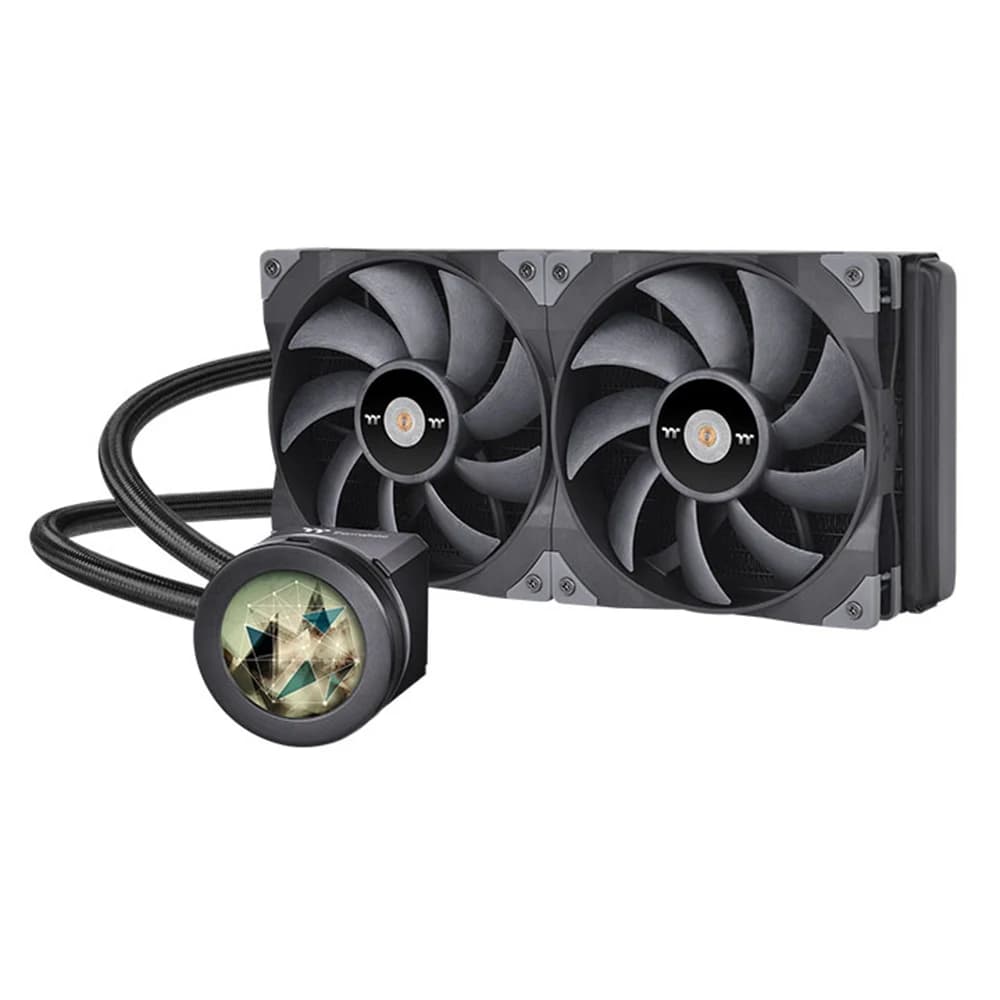 Thermaltake TOUGHLIQUID Ultra 280 AIO CPU Liquid Cooler Black, 2.1" Rotational LCD Display, 2000RPM Radiator Fan, TT RGB Plus 2.0. Software, AMD(AM5/AM4) Intel(LGA 1700/1200)