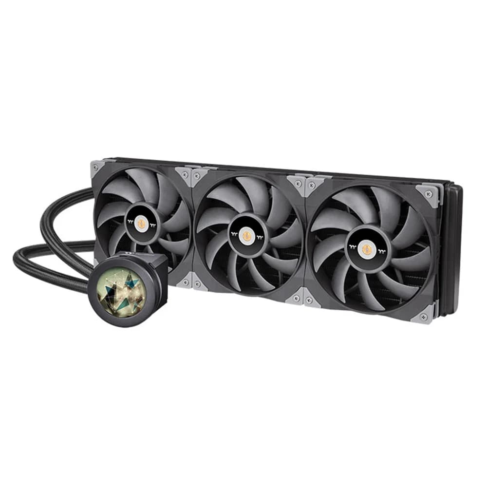 Thermaltake TOUGHLIQUID Ultra 420 All-In-One Liquid Cooler Black, 2.1" TFT-LCD IPS Display, Copper Water Block, 119.1 CFM Airflow, 2000 RPM Fan Speed, 3500 RPM Motor Speed