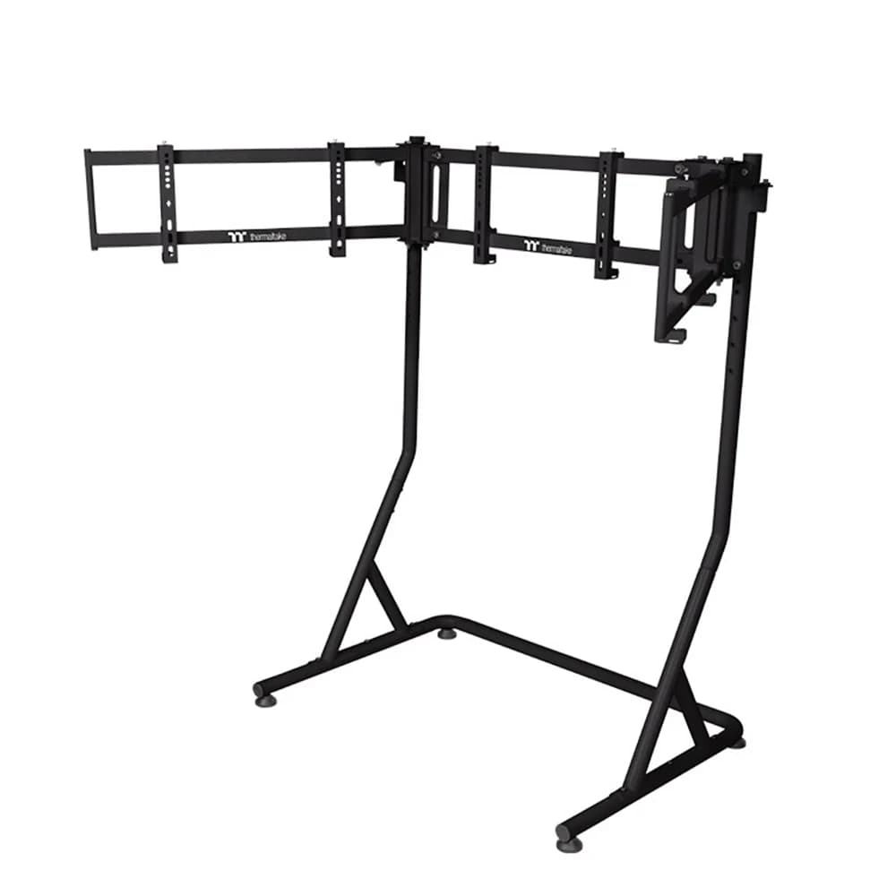 Thermaltake Triple Racing Monitor Stand Pro Black, 27" ~ 55" Screen Size Support (32" (Curve), 34" (Flat) Triple Monitor), Up to 400 x 200mm VESA, 3x 20kg Max Weight Capacity