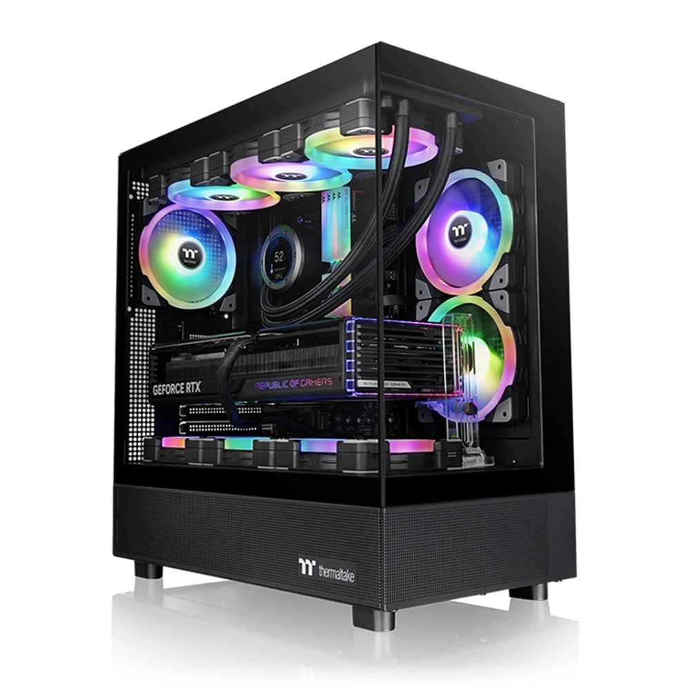 Thermaltake View 270 TG ARGB Mid Tower Chassis PC Case Black