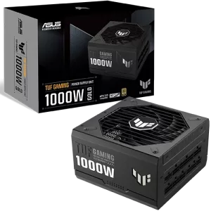 Asus TUF Gaming 1000W Gold Power Supply Close to the Box