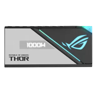 Front view with OLED Display of Rog Thor 1000W Platinum II Power Supply