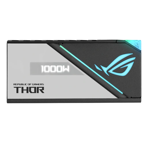 Front view with OLED Display of Rog Thor 1000W Platinum II Power Supply