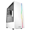 Sharkoon RGB Slider Mid Tower ATX Case-White | 4044951032006 , I/O panel, 2 USB 3.0 ports, 14 different lighting modes, 7 Expansion Slots