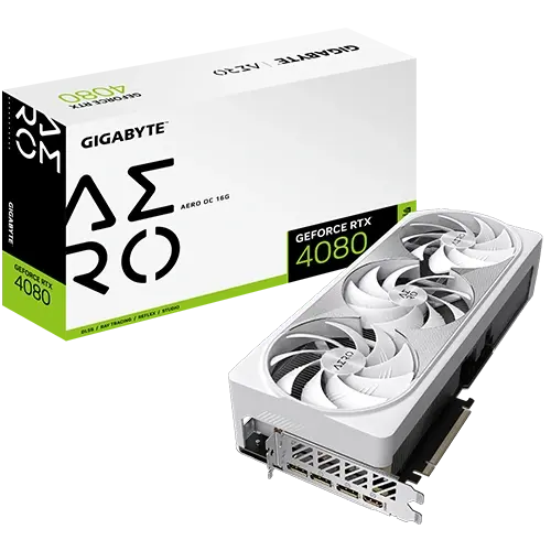 Gigabyte GeForce RTX 4080 16GB AERO OC Graphics Card Close to the Box View