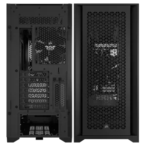 Front & Back View of 5000D Airflow ATX PC Case — Black