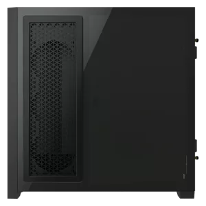 side view of iCUE 5000X RGB Tempered Glass Mid-Tower ATX PC Smart Case — Black