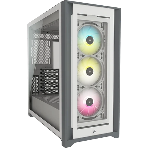 iCUE 5000X RGB Tempered Glass Mid-Tower ATX PC Case —White