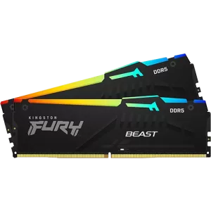 Kingston Fury Beast RGB KF560C40BBAK2-32 32GB (16GB x2) DDR5 6000MT/s Desktop Memor