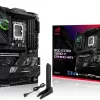 ASUS ROG Strix Z890-F Gaming Wi-Fi LGA 1851 ATX Motherboard featuring Intel Z890 Chipset, 4 DDR5 DIMM slots, 192GB maximum memory, Wi-Fi 7, Bluetooth 5.4, 1 PCIe 5.0 x16 slot, and 5 M.2 slots.