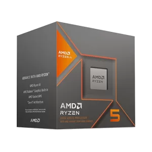 AMD Ryzen 5 8600G Desktop Processor, 6 Cores & 12 Threads, 16MB L3 Cache, Up to 5.0GHz Max. Boost Clock, 65W Default TDP, AM5 CPU Socket