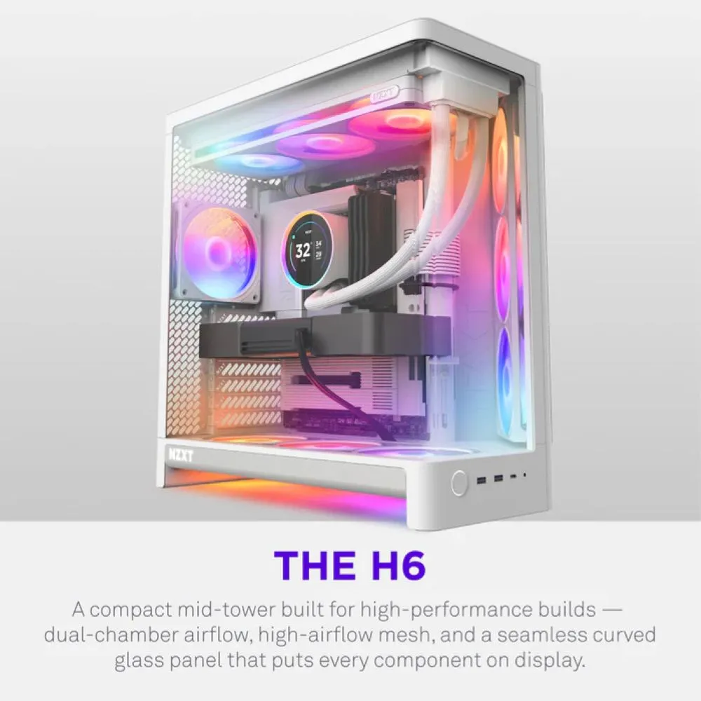 NZXT H6 RGB+ White 1