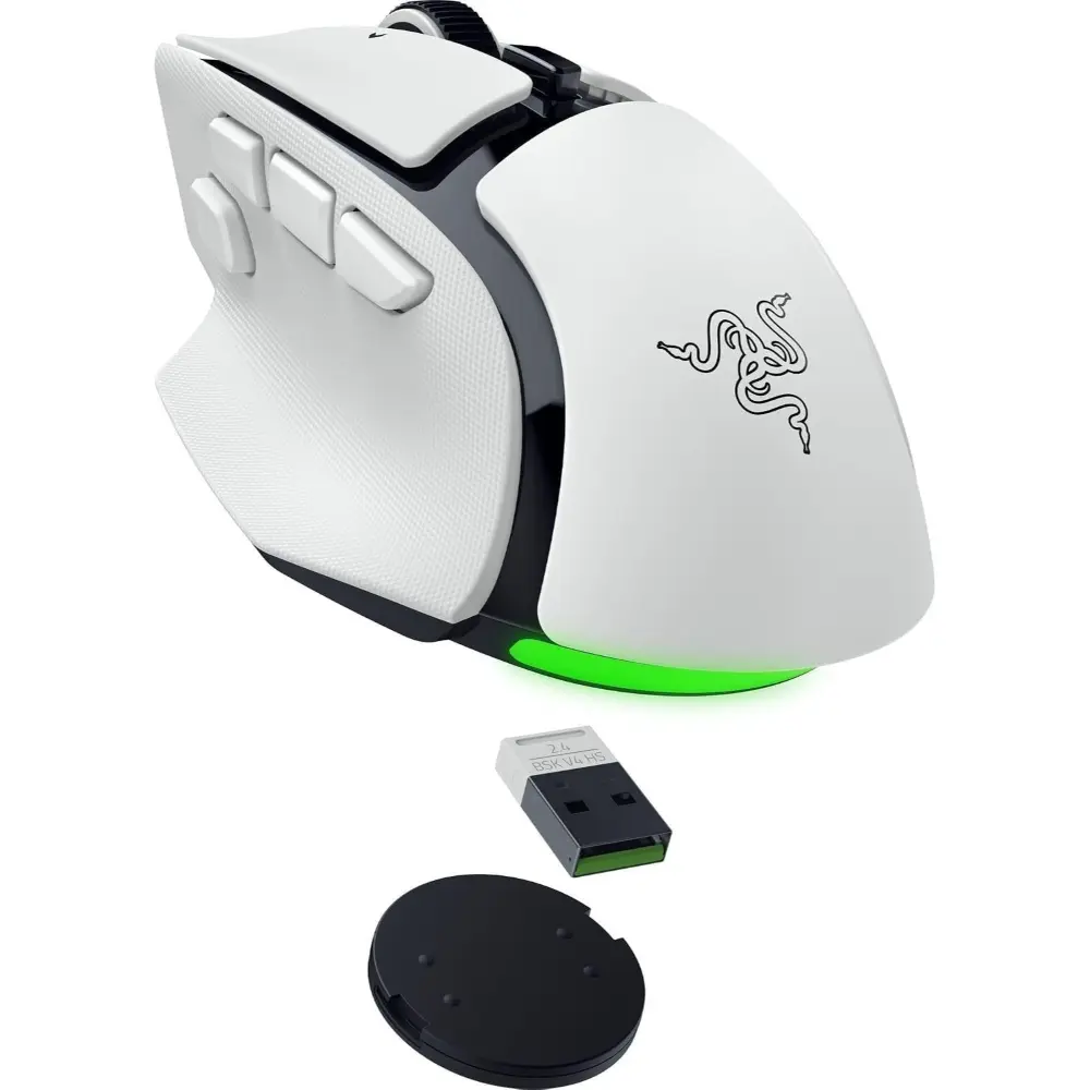 Razer Basilisk V4 HyperSpeed White Wireless Gaming Mouse 1