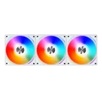 Lian Li UNI FAN AL120 Digital Addressable RGB 120 Fan — Tripple Pack White