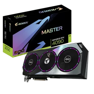 AORUS GeForce RTX 4090 Master-24G Graphics Card Close to the Box View