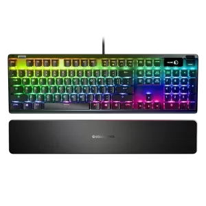 SteelSeries APEX 7 Mechanical Switch Gaming Keyboard, OLED Smart Display, 50 million key presses, Series 5000 metal frame