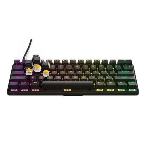 SteelSeries Apex 9 Mini Gaming Keyboard, 60% Form Factor, zero debounce, Fully swappable switches