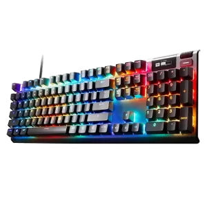 SteelSeries Apex Pro Mechanical Gaming Keyboard, OmniPoint 2.0 Adjustable HyperMagnetic switches, 20x faster actuation, OLED SMART DISPLAY