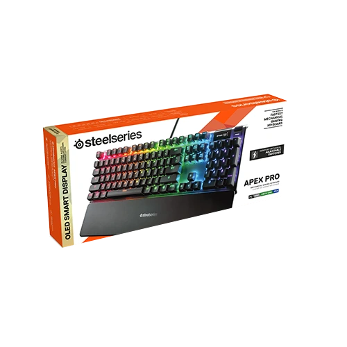 SteelSeries Apex Pro TKL Mechanical Gaming Keyboard, Adjustable Actuation  Switches, OLED Smart Display, American QWERTY Layout
