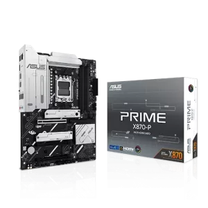 ASUS PRIME X870 P ATX Gaming Motherboard, AMD X870 Chipset, AMD Socket AM5, DDR5, Wi-Fi 7, 192GB Max Memory, Realtek 2.5Gb Ethernet