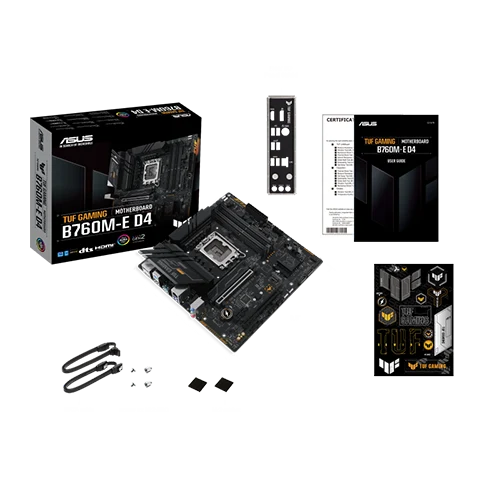 Computer motherboard with box and accessories