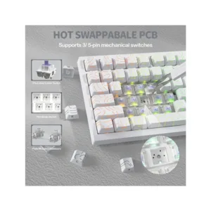 attack-shark-x820ultra-tri-mode-gasket-mechanical-keyboard-white-contours 3