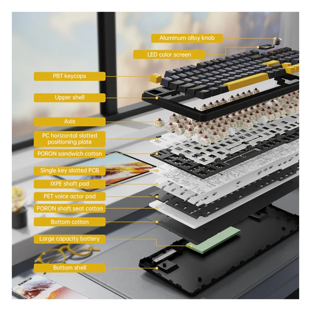 attack-shark-x98pro-wireless-gaming-keyboard-black 3