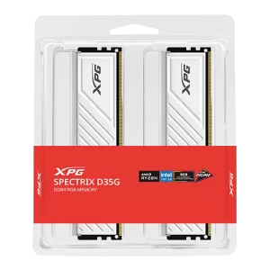 ADATA XPG Spectrix D35G DDR4 32GB 16x2 Desktop Memory, 3200 MT/s, CL16 Latency, 1.35V Operating Voltage | White