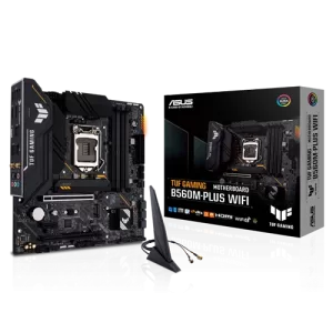 ASUS TUF Gaming B650M-Plus Wifi Motherboard close to the box