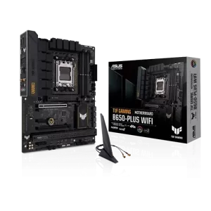 TUF Gaming B650-Plus Wifi ATX Motherboard close to the box