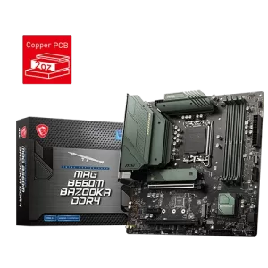 MSI MAG B660M BAZOOKA DDR4 Motherboard Box and board