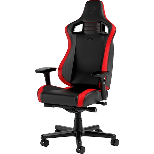 Noblechairs EPIC Compact Gaming Chair Black/Carbon/Red, Highly Sustainable PU Leather