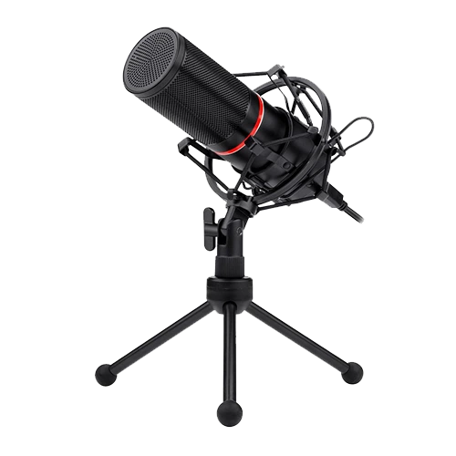 Redragon GM300 Blazar Gaming Stream Microphone, full metal made, support circle LED in custom colour, One button, support Volume control & Mute