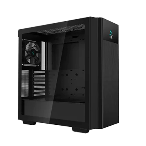 Side view of DeepCool CH510 Mesh Digital Black Mid-Tower ATX PC Case