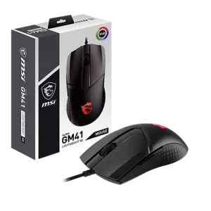 MSI CLUTCH GM41 LIGHTWEIGHT V2 WIRED Mouse close to the box