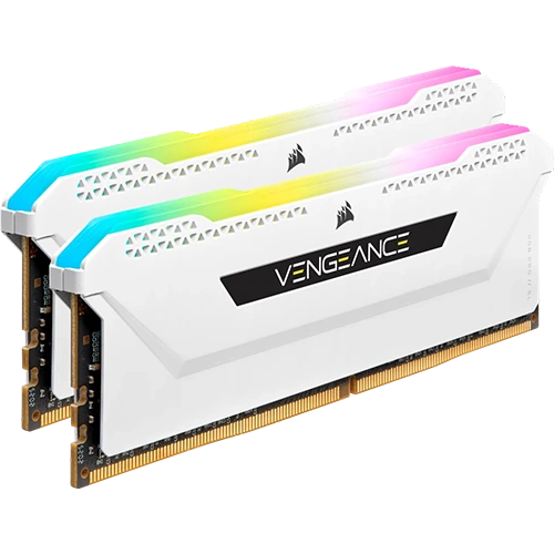 Corsair VENGEANCE RGB PRO SL 2x16GB DDR4 DRAM 3600MHz C18 Memory Kit – White, XMP 2.0, 2133MHz SPD Speed, 1.2V SPD Voltage, 1.35 Tested Voltage