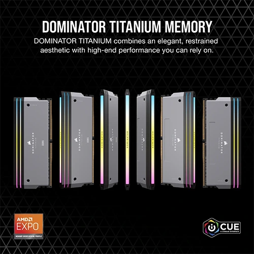 CORSAIR DOMINATOR TITANIUM RGB DDR5 RAM 32GB (2x16GB) DDR5 6000MHz
