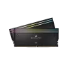 Corsair Dominator titanium rgb 2x16gb 32GB ddr5 Dram 6400MHz cl32 intel xmp memory kit, cmp32gx5m2b6400c32, 4800MHz SPD Speed, 1.40V Tested Voltage - Black