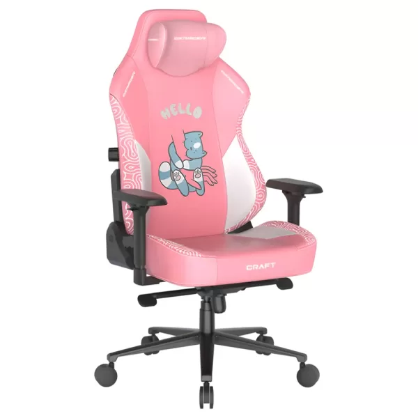 dxracer-craft-pro-hello-human-cat-large-gaming-chair-pink 1