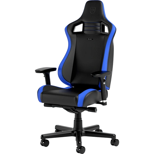 Noblechairs EPIC Compact black/carbon/blue Gaming Chair, Adjustable Seat Depth, Locking mechanism to stay in place