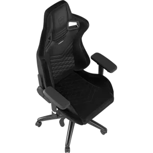 Noblechairs Epic Black Gaming Chair, luxurious materials, and absolute comfort, genuine leather with unsurpassed breathability