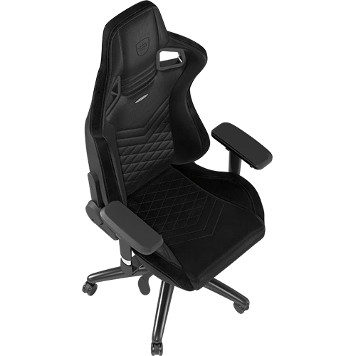 Noblechairs Epic Black Gaming Chair, luxurious materials, and absolute comfort, genuine leather with unsurpassed breathability