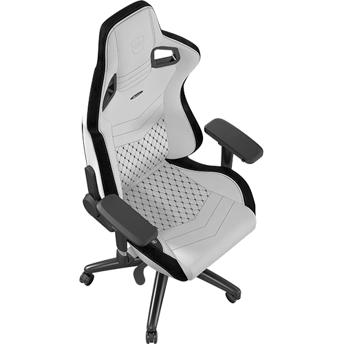 Noblechairs epic-series White/Black Gaming Chair, vegan faux leather cover, 4D armrests