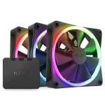 F120 RGB Triple Pack Fans Black Close to the RGB controller